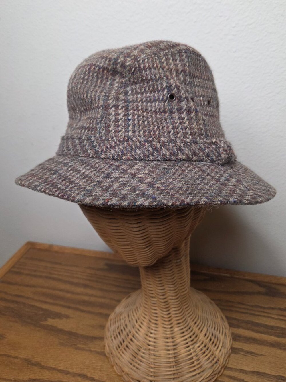 Quaker Marine Supply Co. Wool Bucket Hat Medium Vintage USA Made Tweed